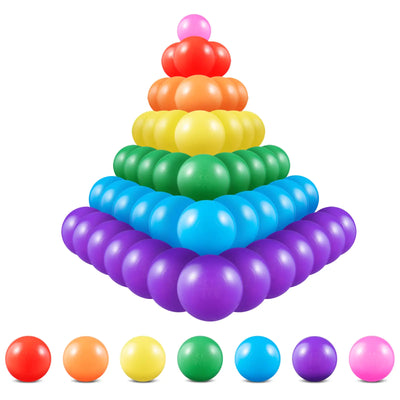 Ball Pit balls  (Rainbow Colors 100 Pack)