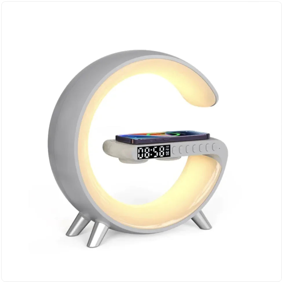 Smart LED Lamp with Bluetooth Speaker & Wireless Charger
