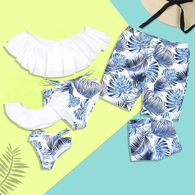 Family Swimwear Set for Parents and Kids, Summer Style