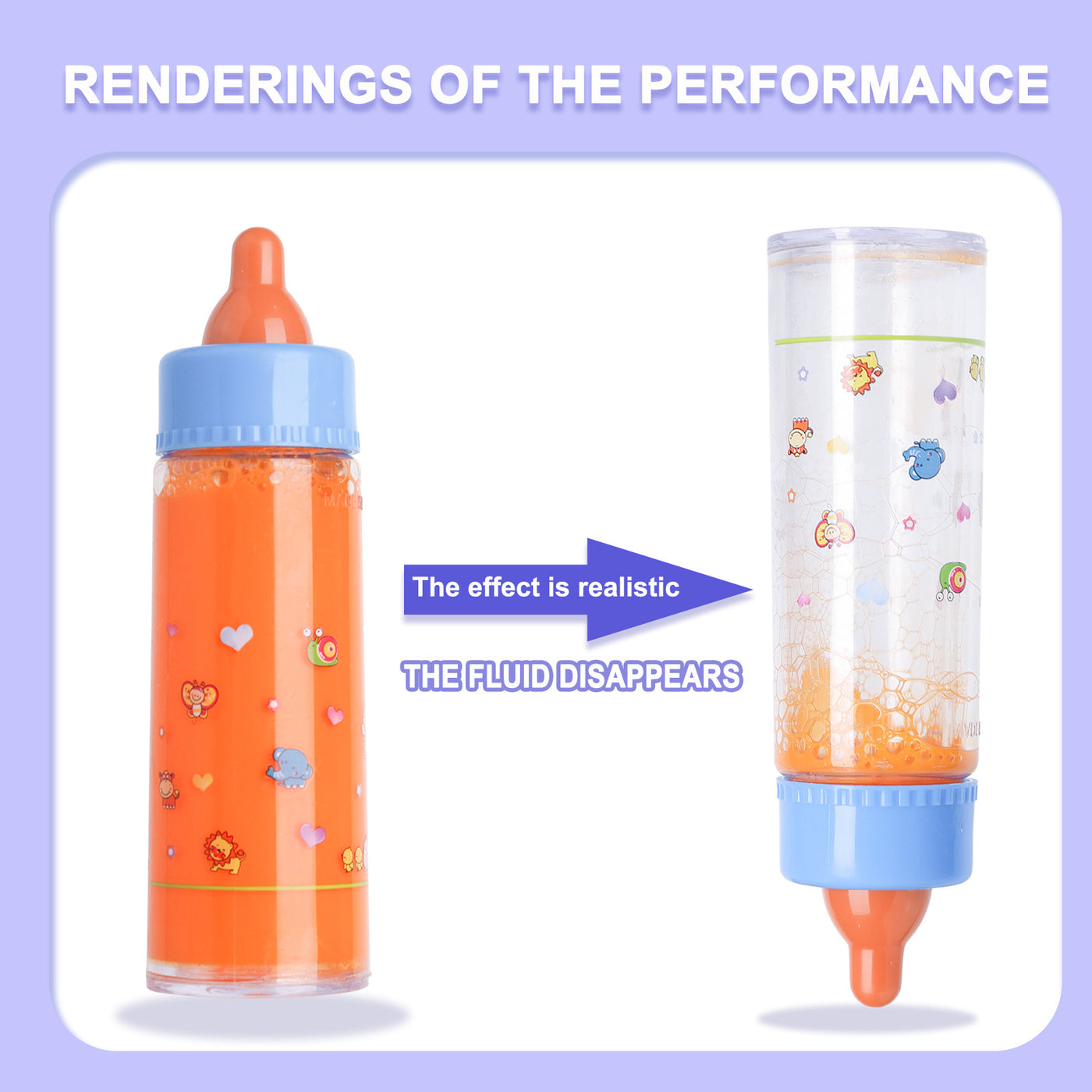 My Baby Doll Magic Bottle Doll Feeding Suit 6-Piece Set 2 Milk And Juice Bottle Hand Bag