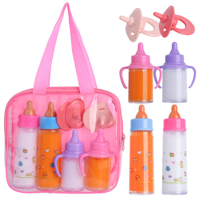 My Baby Doll Magic Bottle Doll Feeding Suit 6-Piece Set 2 Milk And Juice Bottle Hand Bag