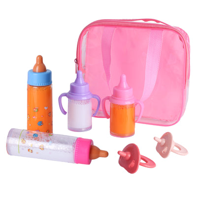 My Baby Doll Magic Bottle Doll Feeding Suit 6-Piece Set 2 Milk And Juice Bottle Hand Bag