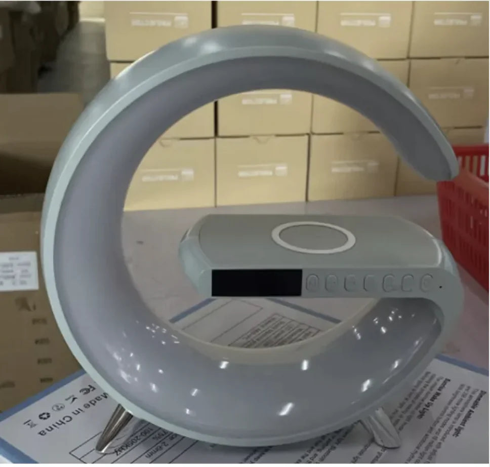 Smart LED Lamp with Bluetooth Speaker & Wireless Charger
