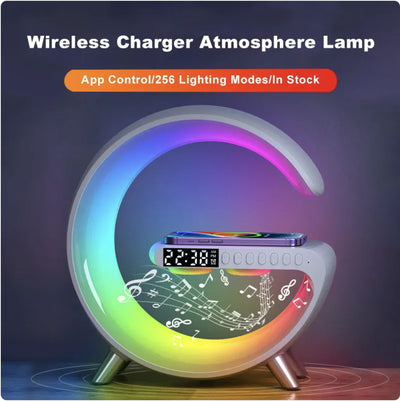 Smart LED Lamp with Bluetooth Speaker & Wireless Charger