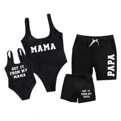 Family Swimwear Set for Parents and Kids, Summer Style